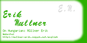 erik mullner business card